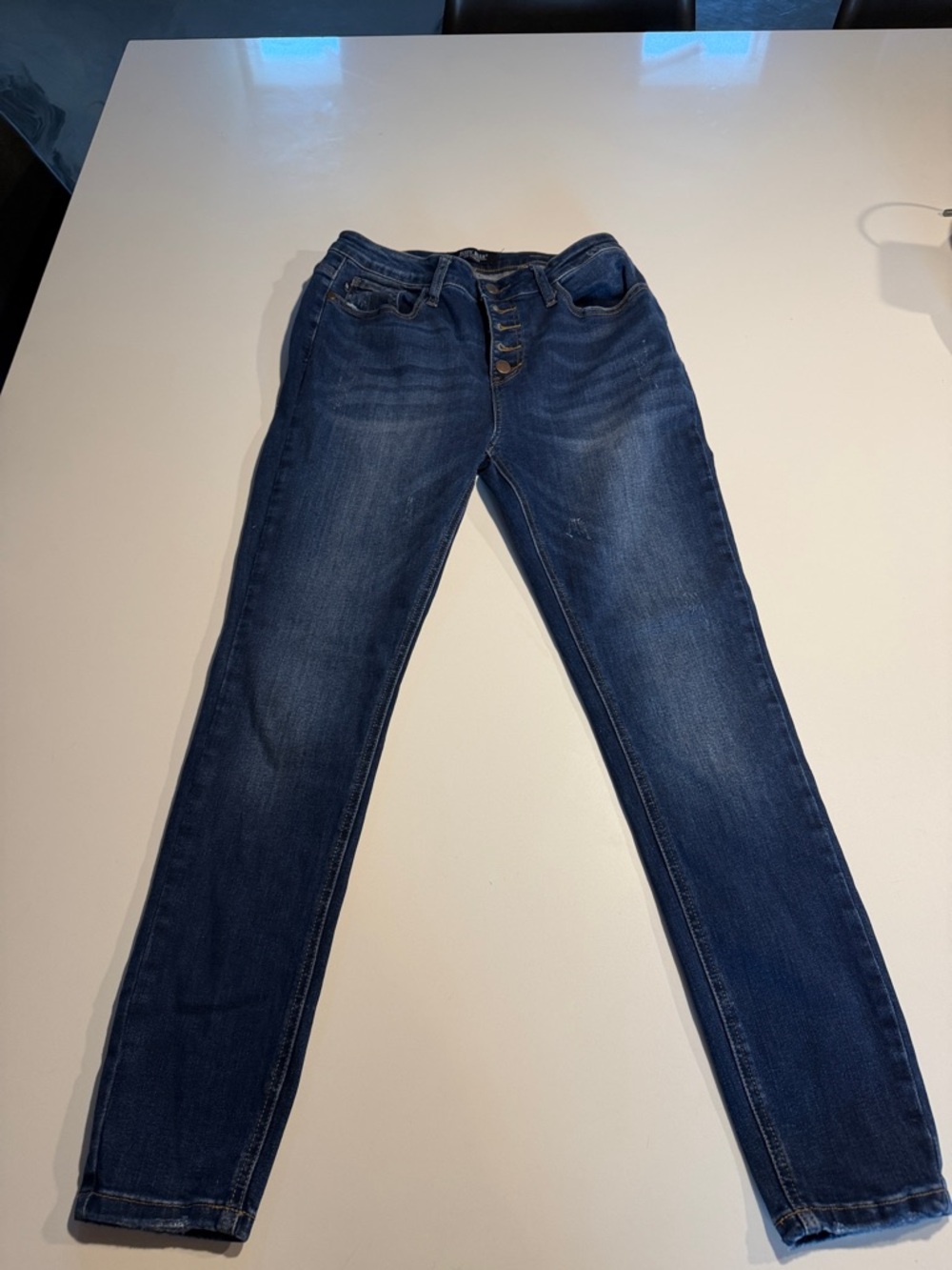 Judy Blue Dark Wash Button-Fly Skinny Jeans